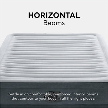 Intex air mattress stretches during initial inflation and settles after a few nights.