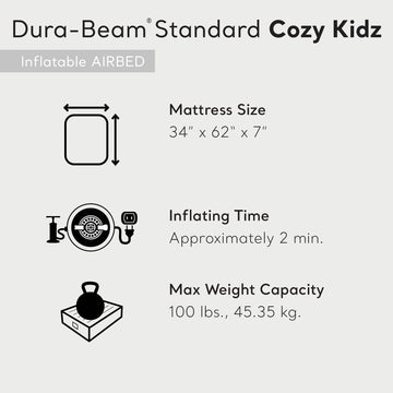 Intex Cozy Kidz airbed ready for setup in a child’s room