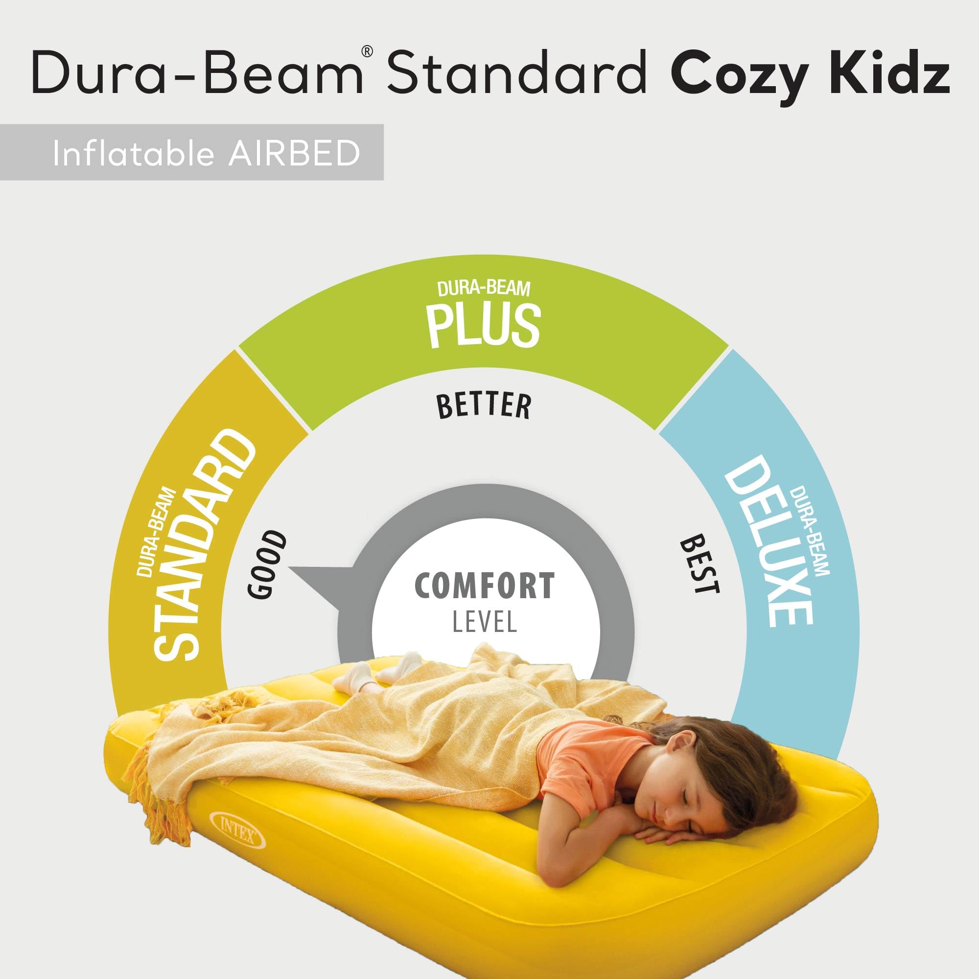Intex Cozy Kidz airbed side view highlighting compact profile