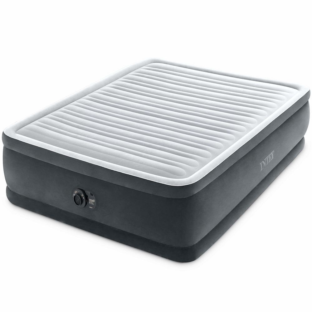 Intex Dura-Beam Deluxe Comfort-Plush Elevated bed with plush top for enhanced sleep comfort.