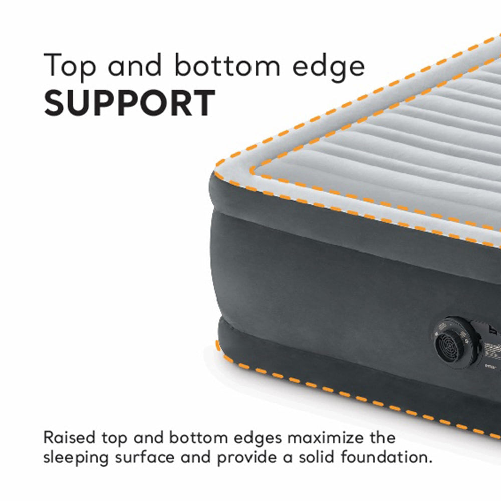 Intex Dura-Beam Deluxe queen size layout offers ample sleeping space.