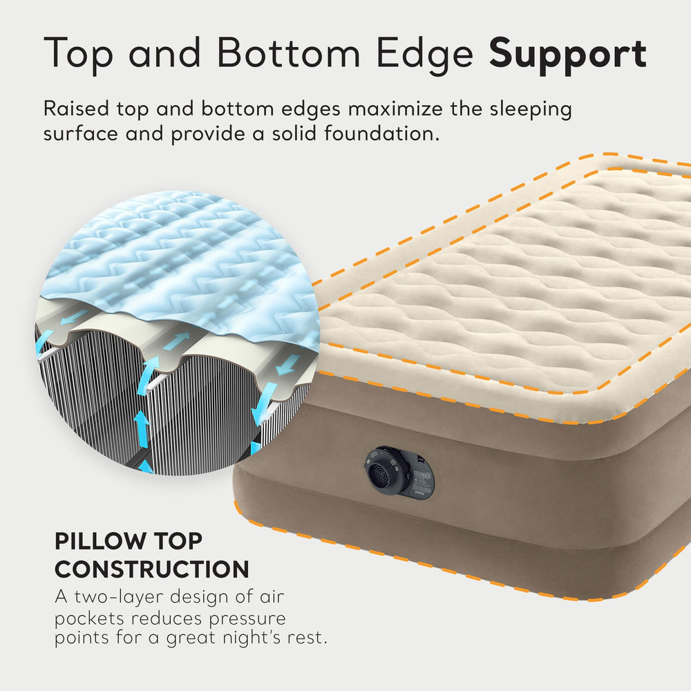 Intex Dura-Beam Deluxe Ultra Plush inflation time emphasizes fast setup