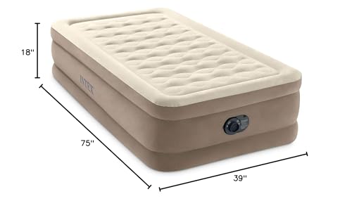 Intex Dura-Beam Deluxe Ultra Plush side view highlights durable edge support for safe seating