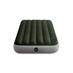 Intex Dura-Beam Downy air mattress with built-in foot pump for quick setup.
