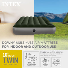 Intex Dura-Beam Downy with velvety surface for soft, comfortable sleep.