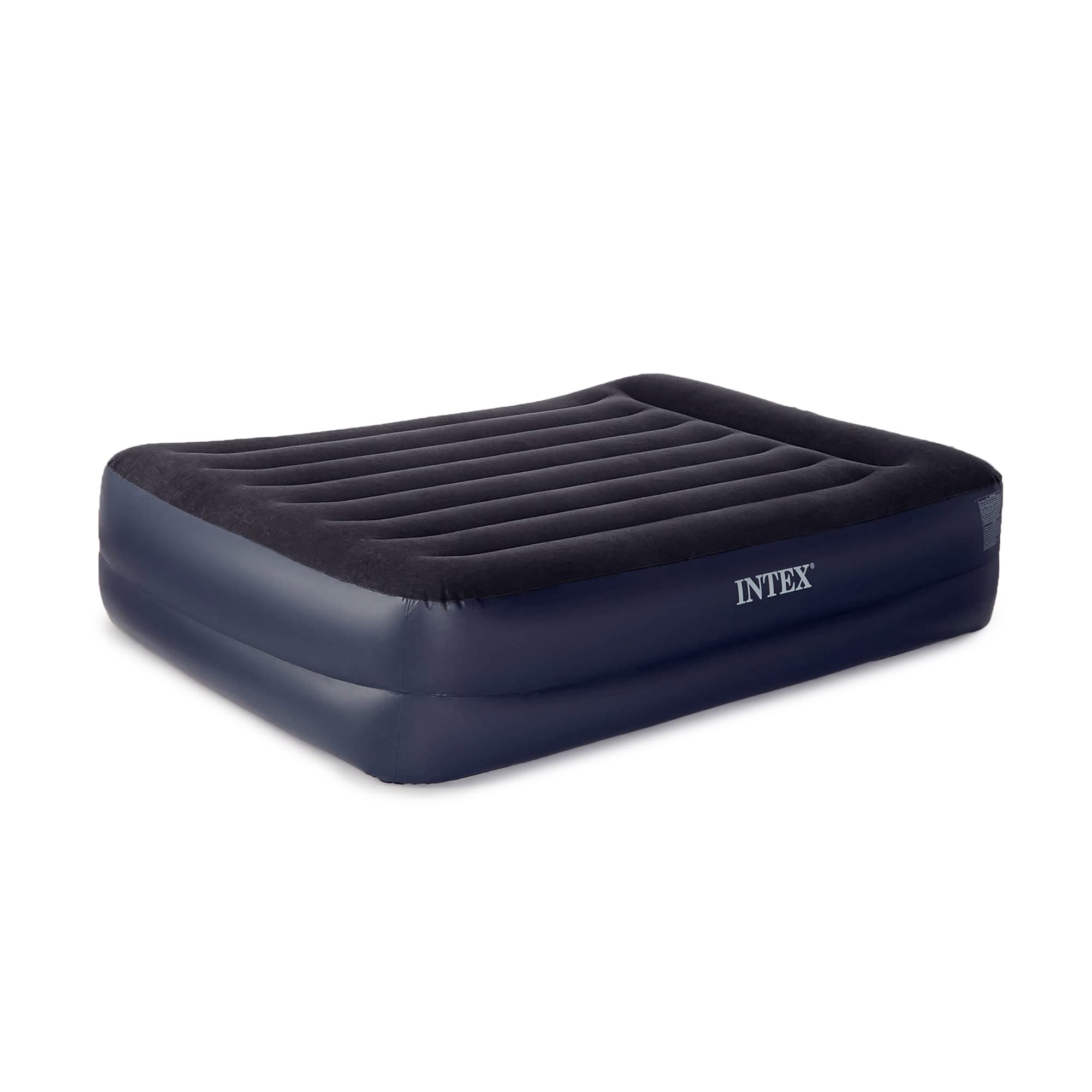 Intex Dura-Beam pillow-rest raised airbed in queen size for guests.