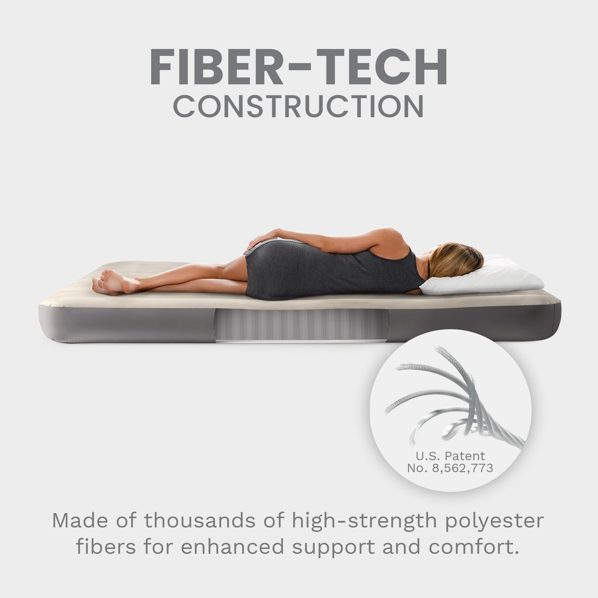 Intex Dura-Beam mattress rated for 300-pound capacity