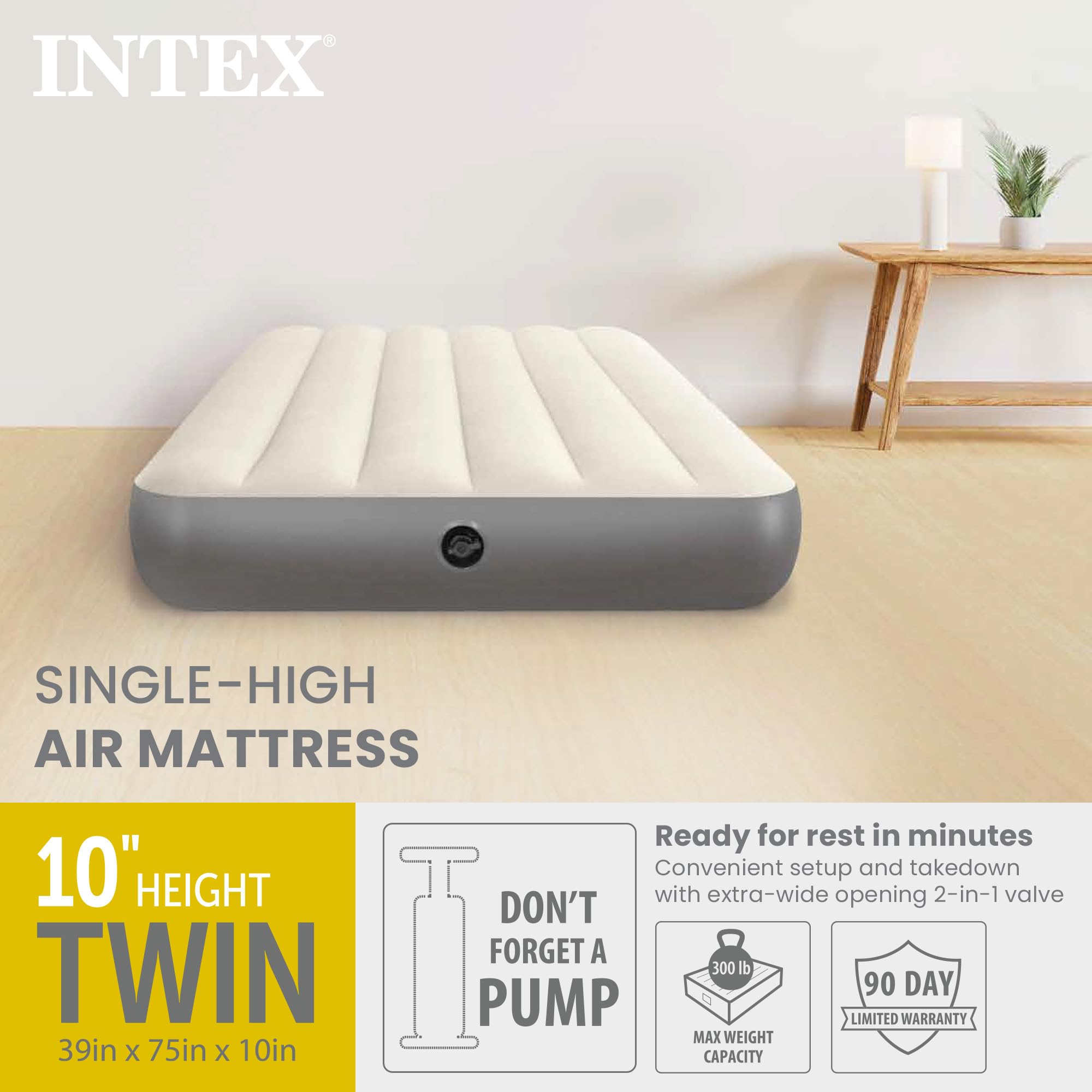 Intex Dura-Beam mattress demonstrating sag resistance and durability