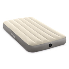 Intex Dura-Beam air mattress showing fiber-tech beam construction for strong support