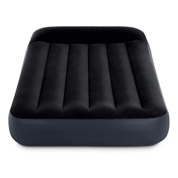 Intex Dura-Beam pillow-top airbed stretch phase shows settling after initial inflate.