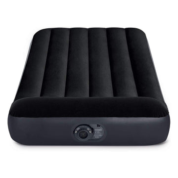 Intex Dura-Beam pillow-top twin blue airbed ideal for sleepovers.