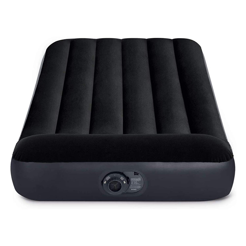 Intex Dura-Beam pillow-top twin blue airbed ideal for sleepovers.