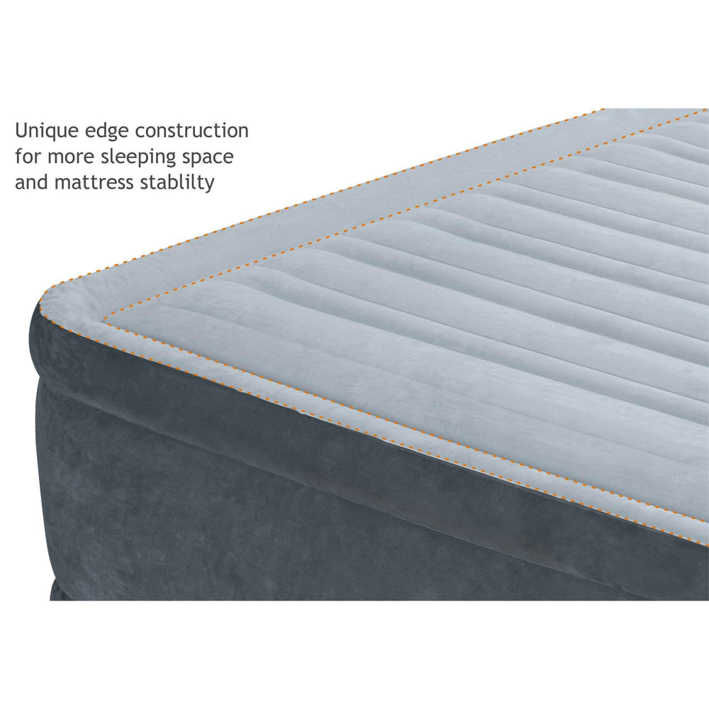 Intex edge construction for extra sleeping space and stability