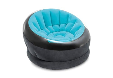 Intex Empire Chair water-filled-base anchors the seat on patios and lawns.
