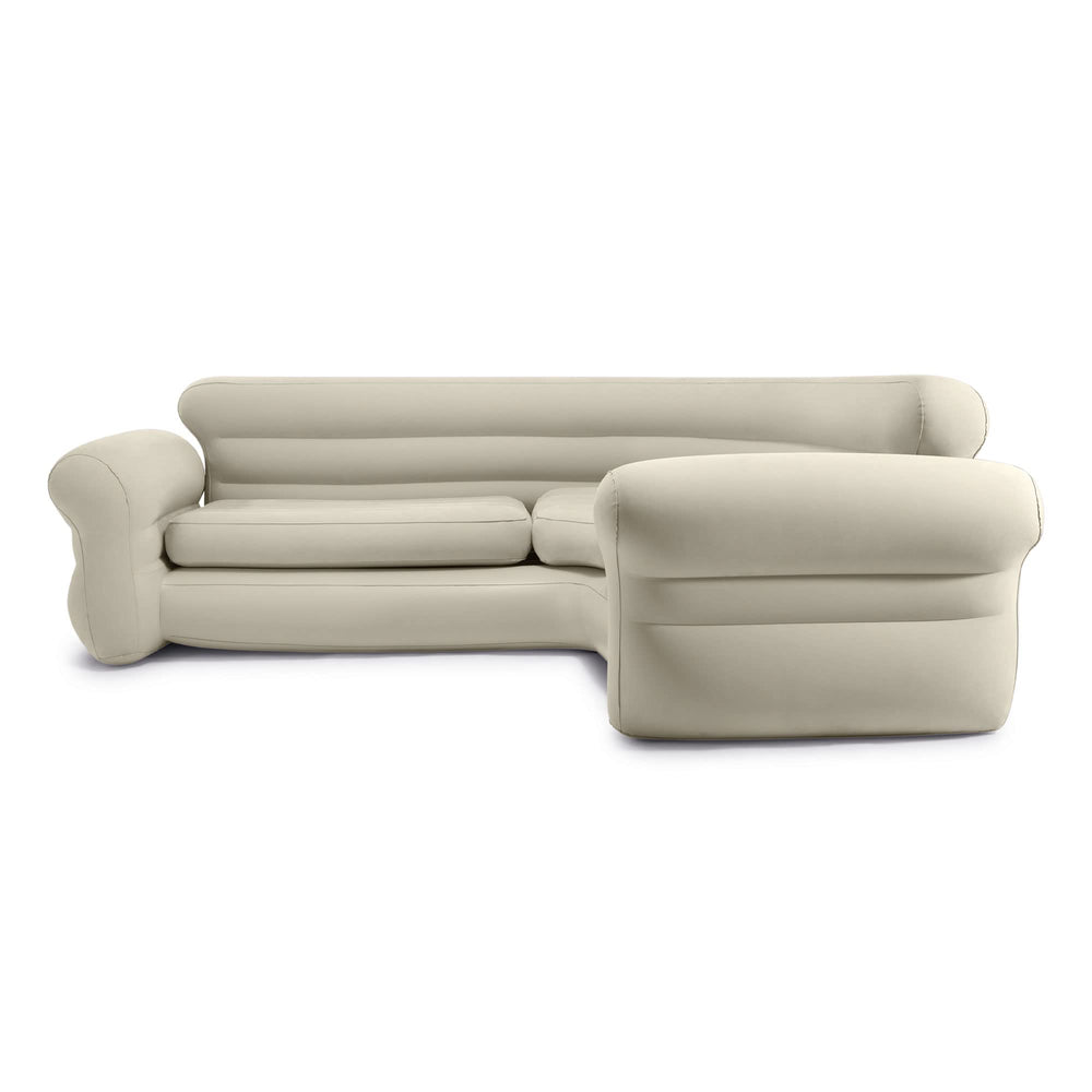 Intex corner sofa supports up to 880 lb with sturdy construction.