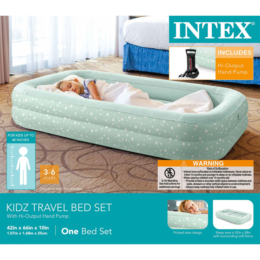 Intex kids travel air mattress suitable for ages 3 to 6 during travel