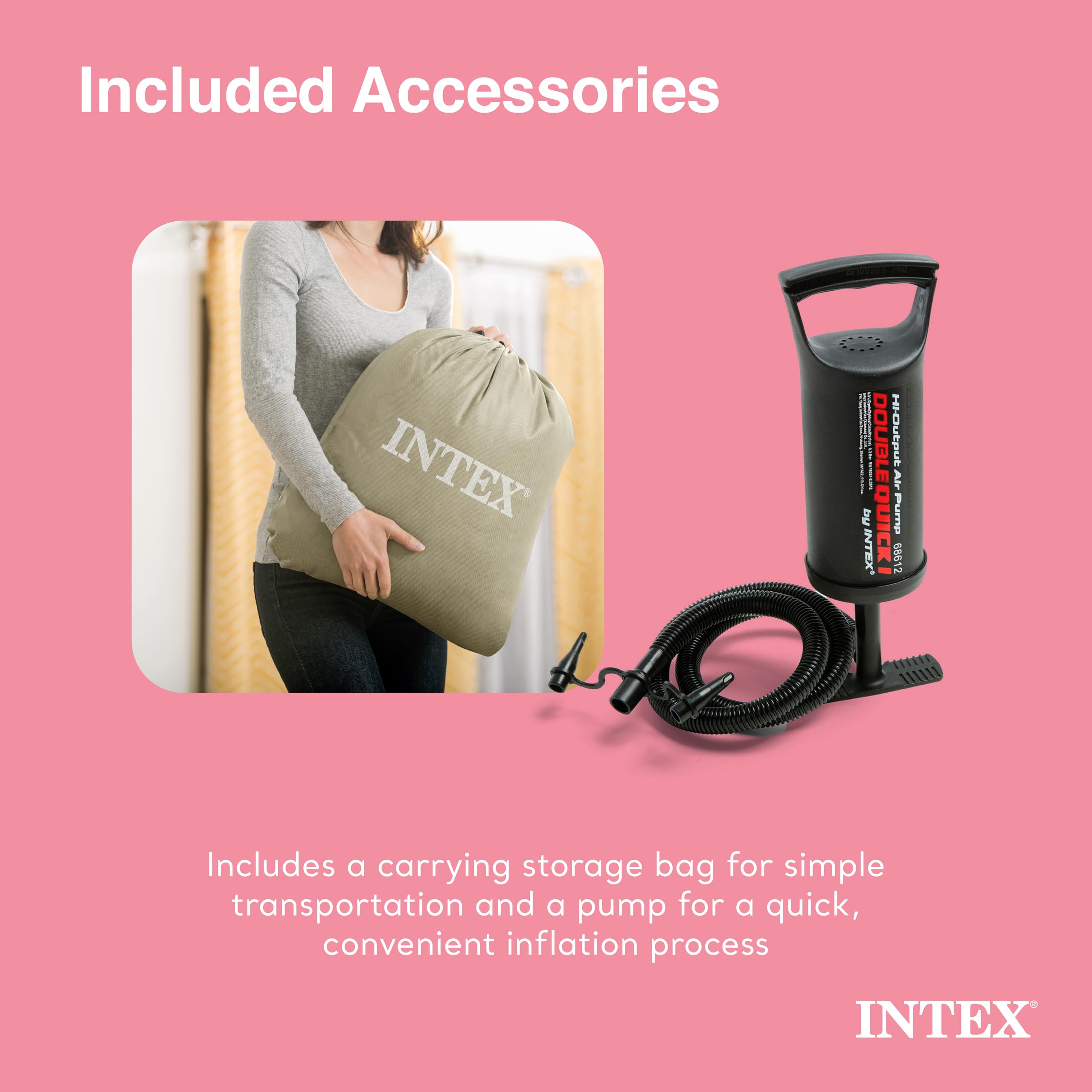 Intex kids travel air mattress folded for compact storage