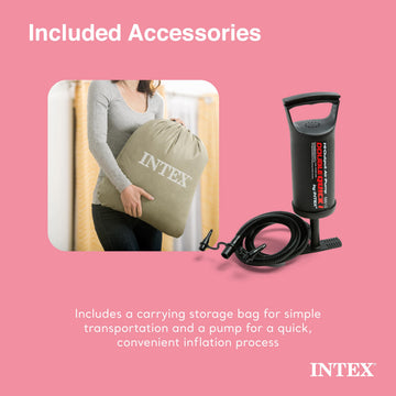 Intex kids travel air mattress folded for compact storage