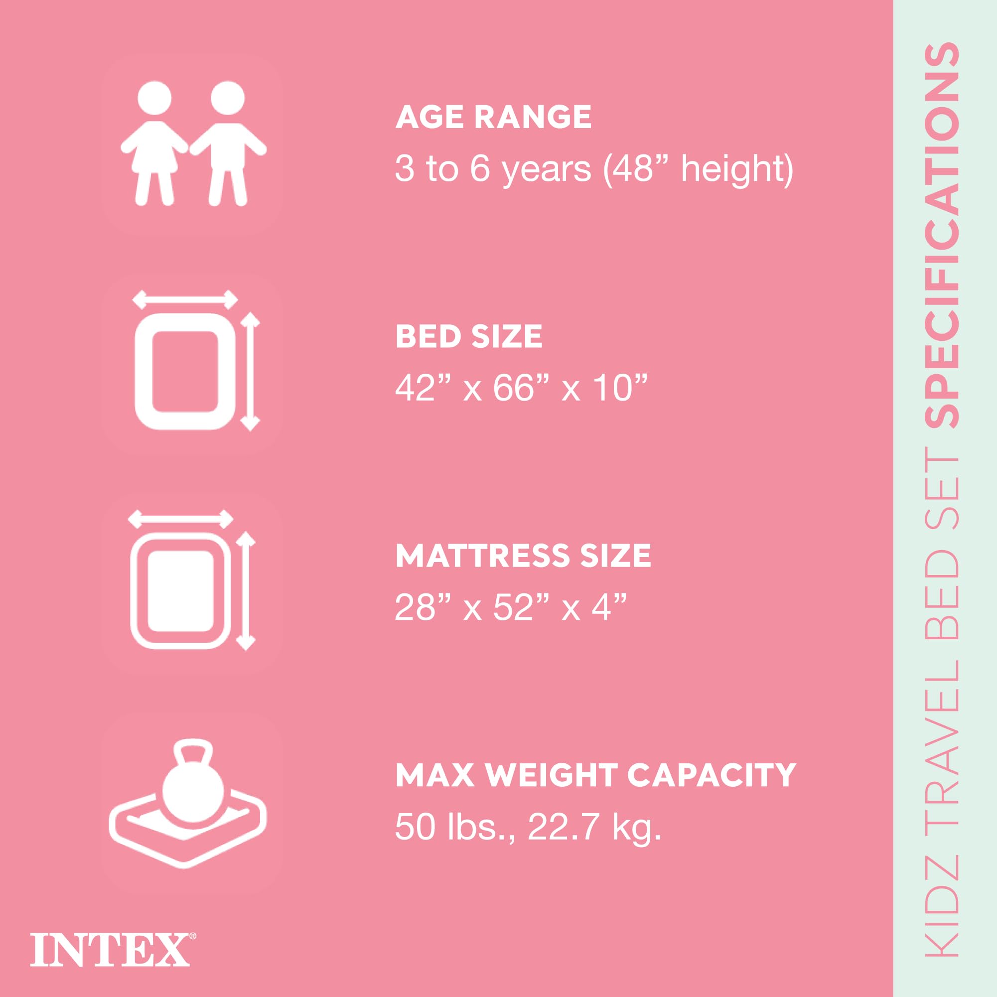 Intex kids travel air mattress hand pump for quick inflation