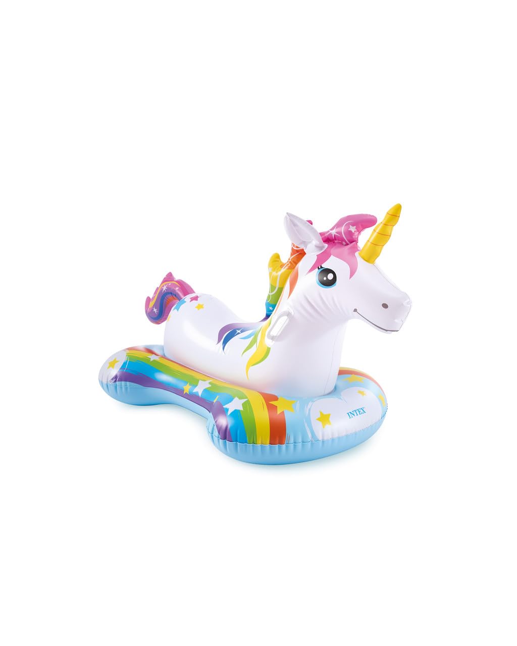 Intex Magical Unicorn Ride front view float for fun, easy pool adventures