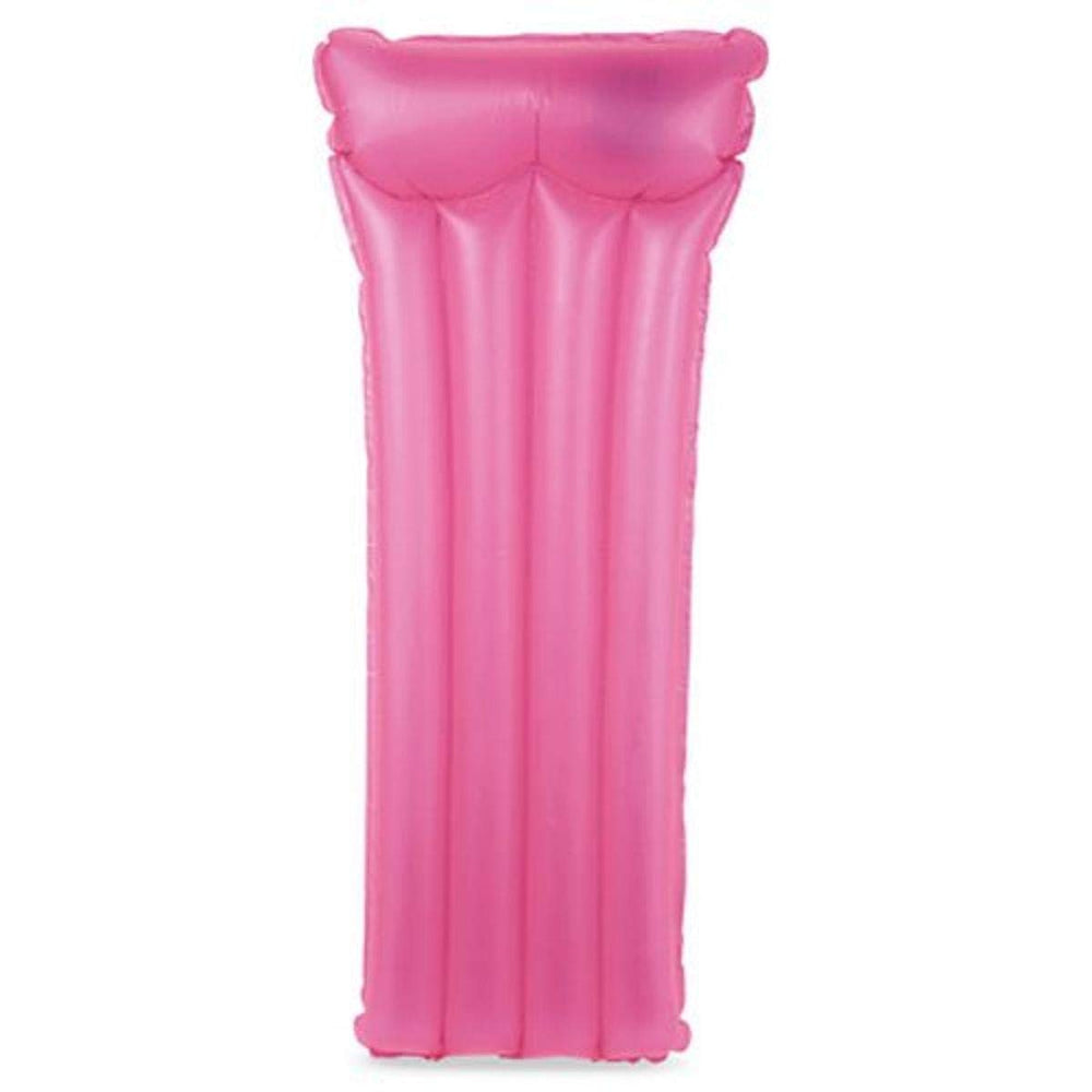 Intex Neon Frost air mat with built in pillow for relaxed lakeside lounging.
