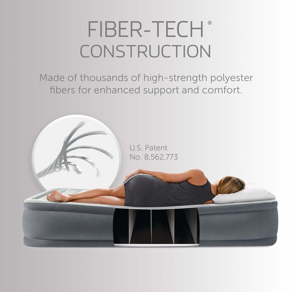Intex PremAire Fiber-Tech construction delivers sturdy, durable support