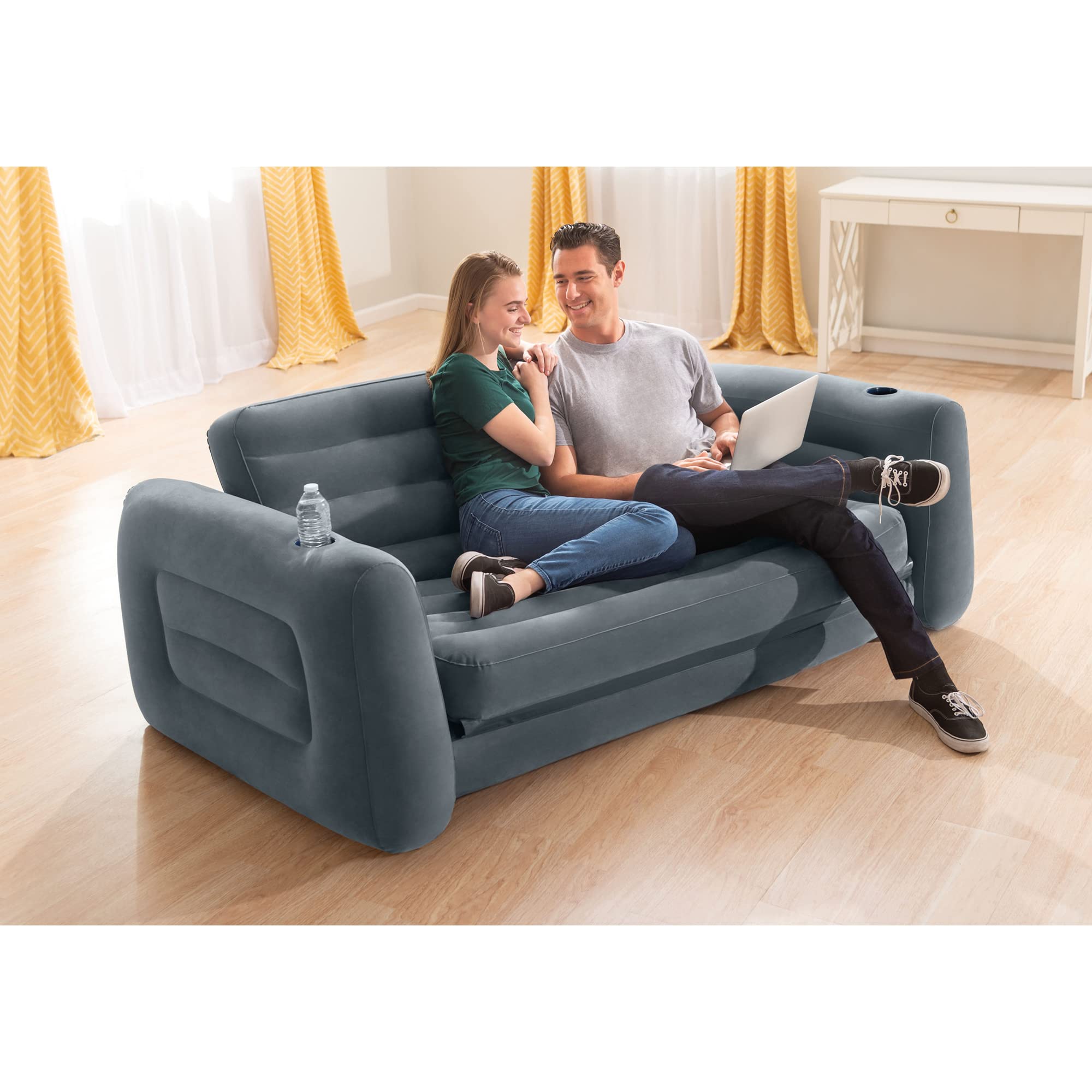 Intex pull-out sofa ideal for living rooms, dorms, or small apartments.
