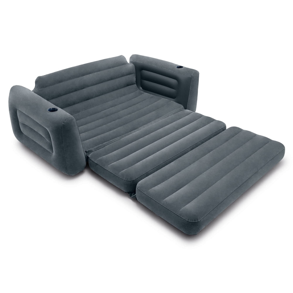 Intex pull-out sofa setup in minutes with wide valve openings.