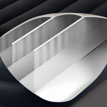 Intex raised airbed shows stretch during initial inflation before settling.