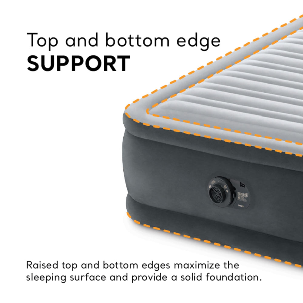 Intex soft velvety top and sides resist wear during use