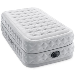 Intex Supreme Air Flow Twin airbed with built-in pump delivers quick, convenient inflation.