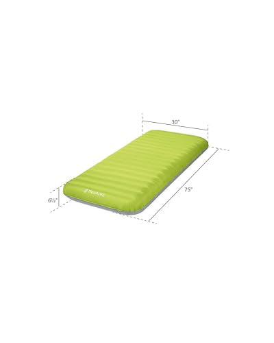 Intex TruAire camping mat top view showing compact, PVC-free design for eco-friendly adventures