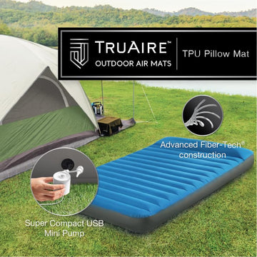 Intex TruAire elevated sleep height at 8.5 inches for ground separation.