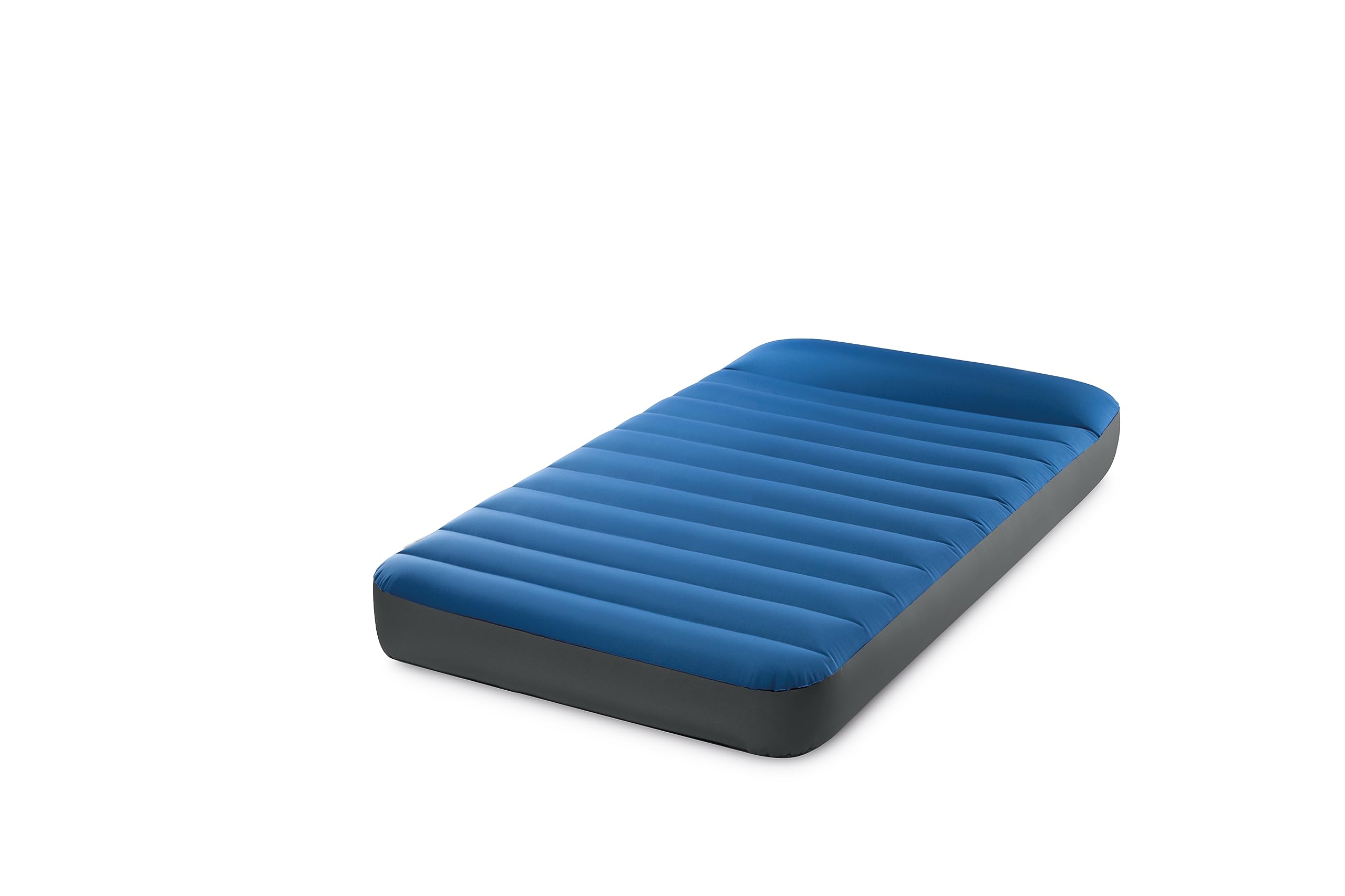 Intex TruAire TPU luxury camping mattress on a twin setup, offering all-terrain comfort.