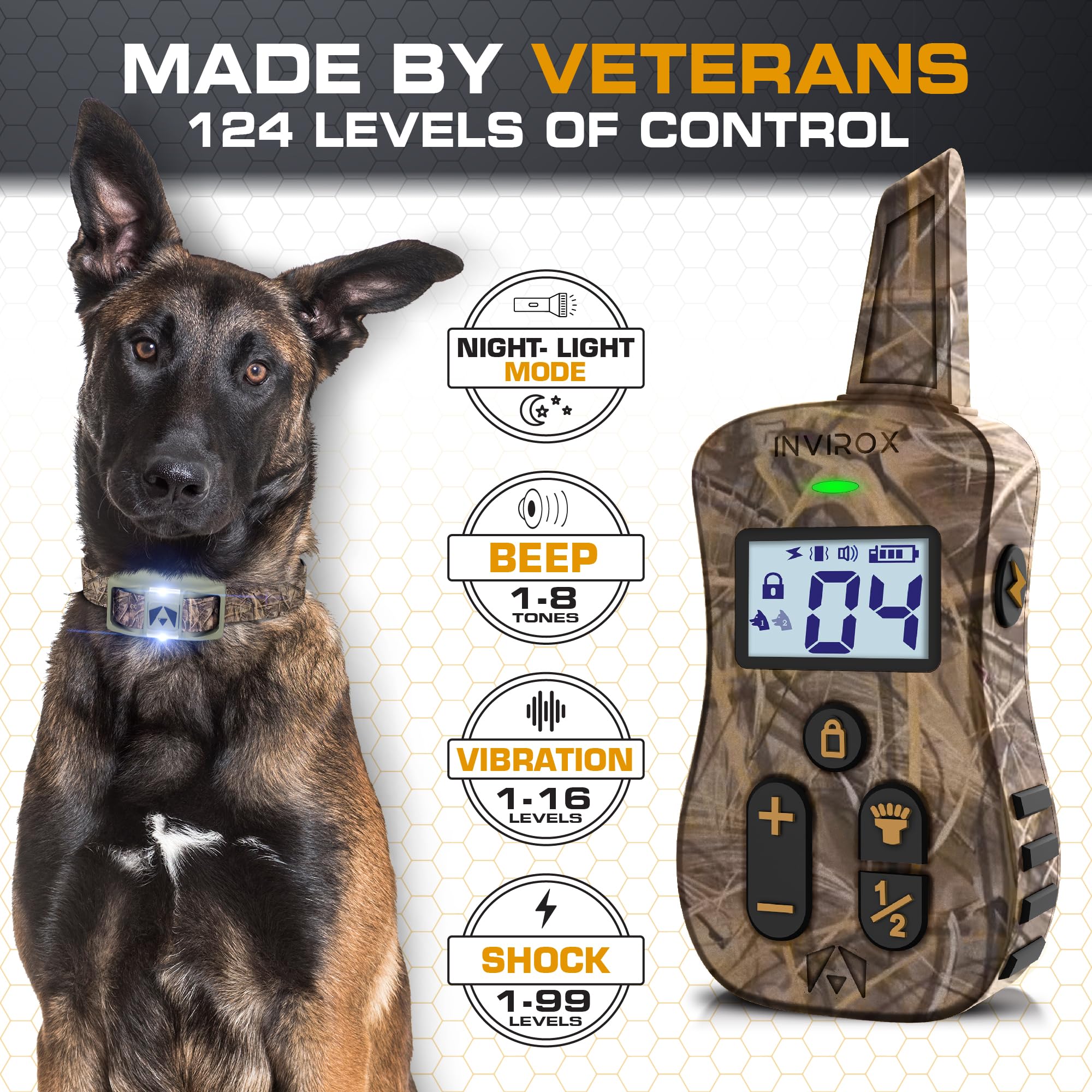 INVIROX Ultra K9 remote shown for flexible dog training sessions