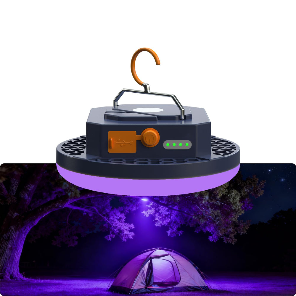Iodoo 96-LED UV flashlight front view for UV inspection and outdoor use