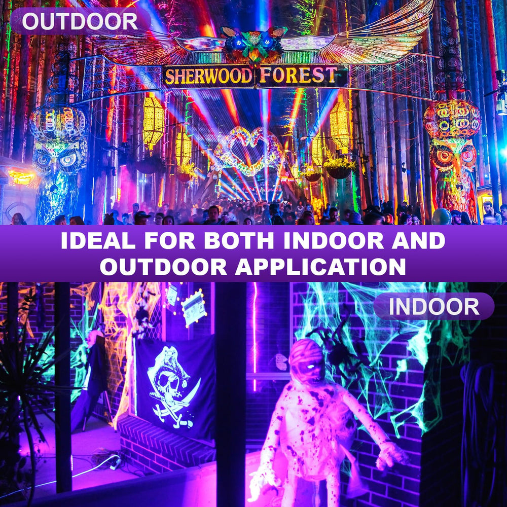 Iodoo blacklight 6500K lighting adds party ambience and bedroom glow