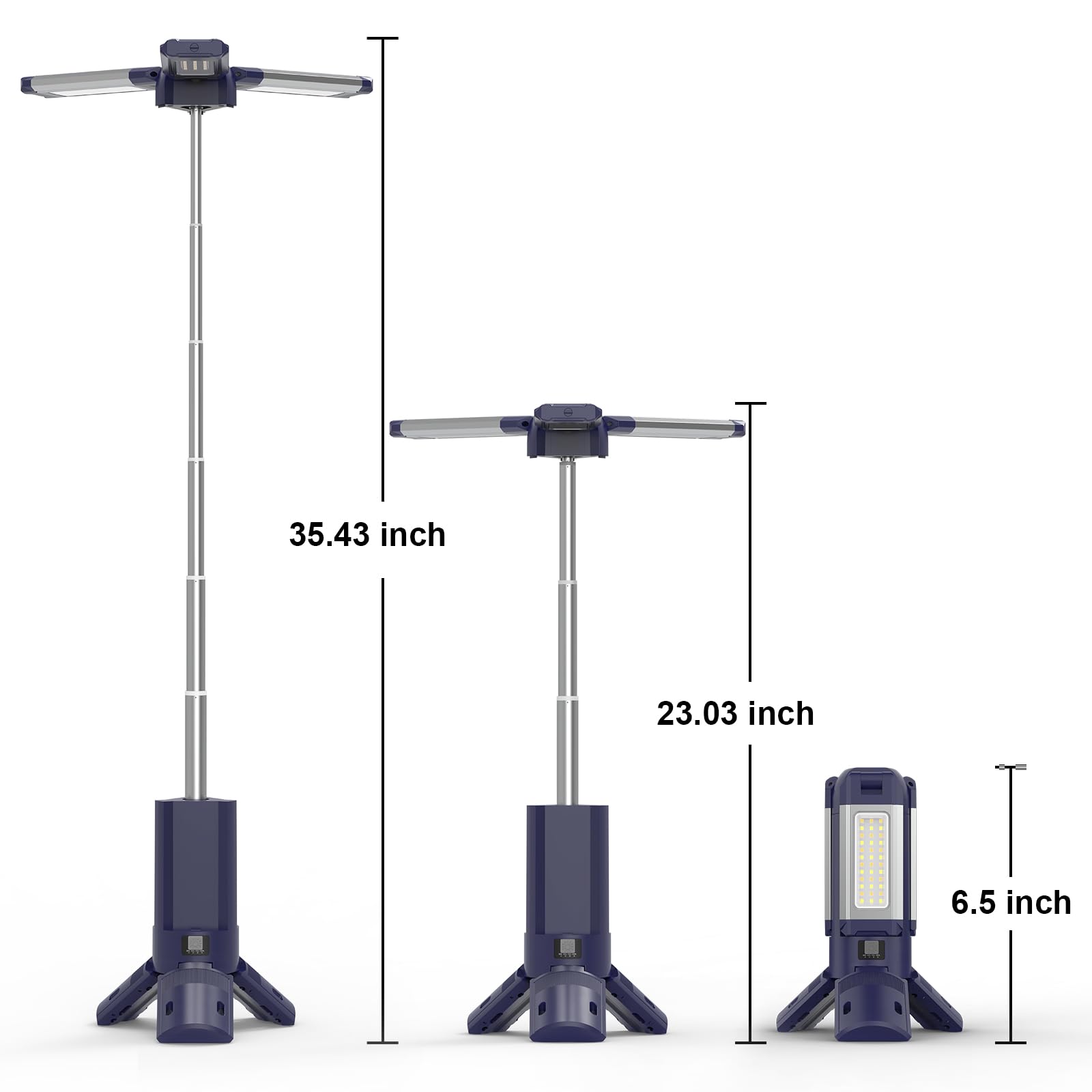 IODOO lantern's 360-degree rotating heads offer flexible coverage