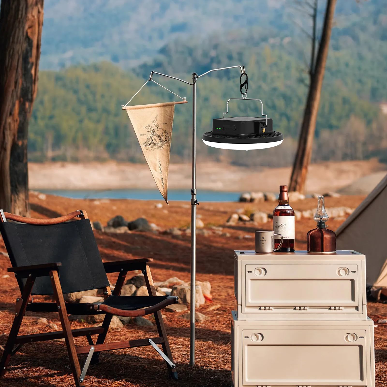 iodoo IP65 waterproof camping lantern ready for rain and splashes outdoors