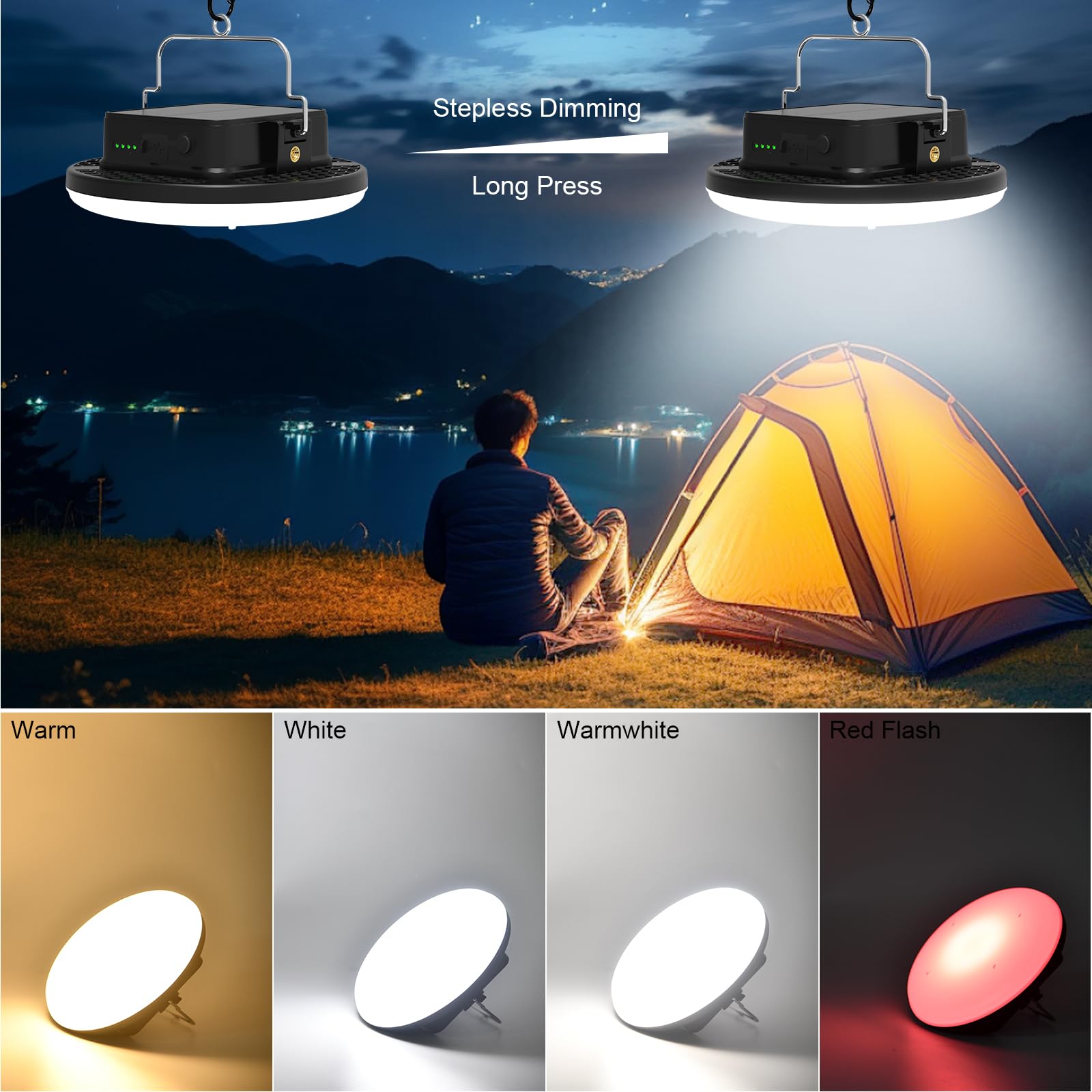 iodoo solar lantern back panel highlighted for easy solar charging in emergencies