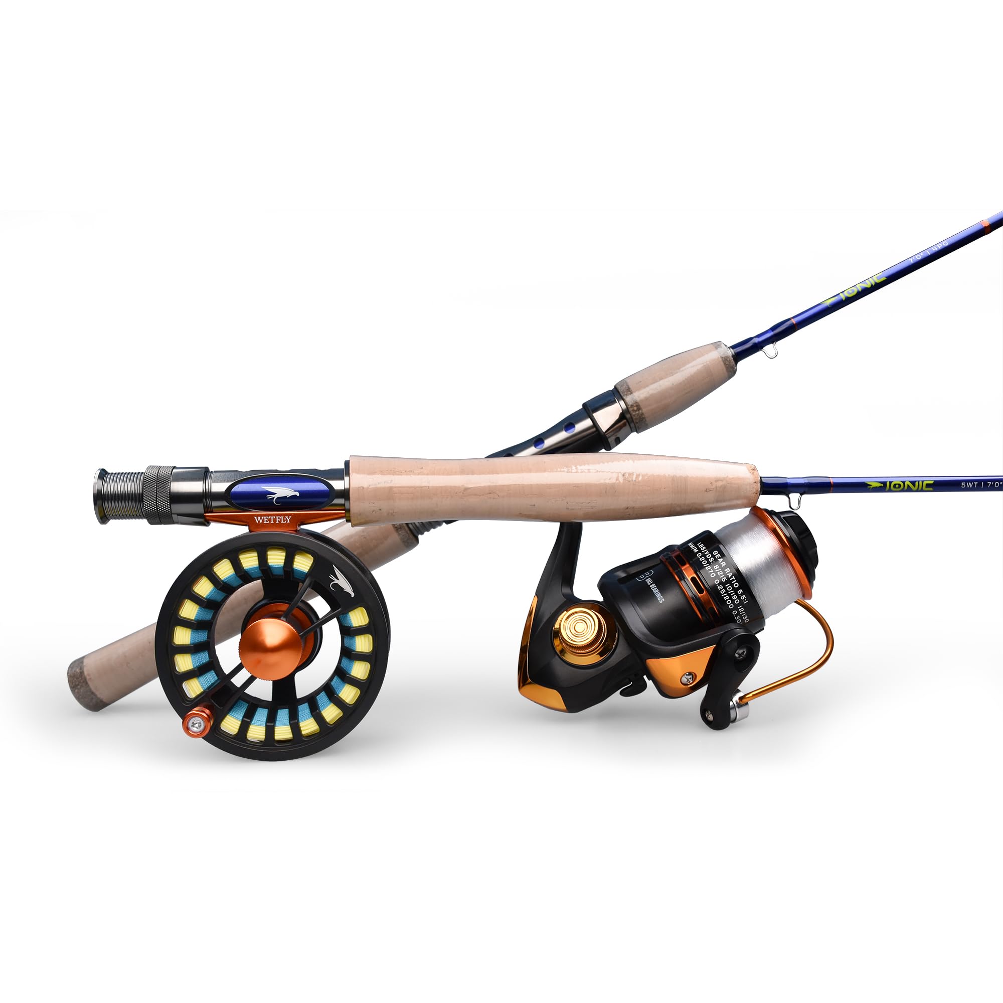 All-in-one Ionic hybrid rod kit suitable for fly and spin fishing