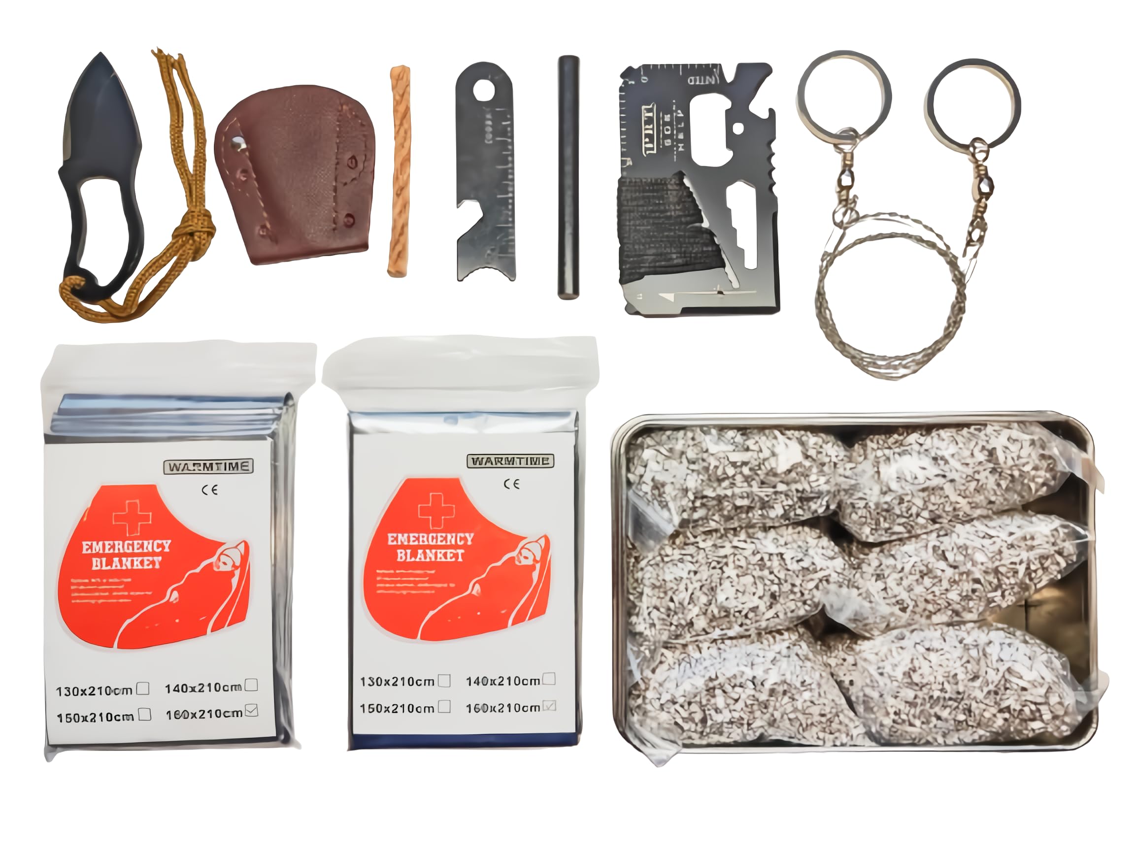 iOutdoooer emergency fire starter six magnesium bags sparks reliably in wet weather
