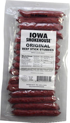 Iowa Smokehouse Stick Beef Stubbies Orig 8oz, ideal for on-the-go snacking and lunchbox treats