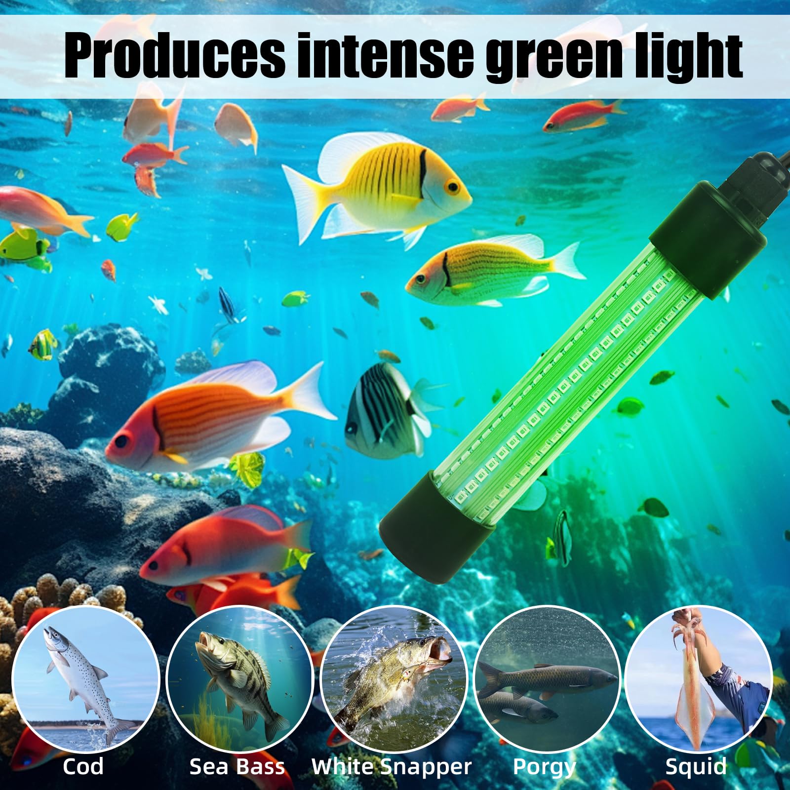 IP68 rugged waterproof underwater light with reinforced power cable