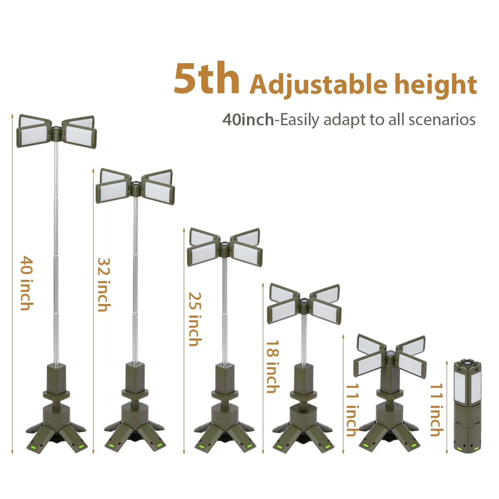 IPARTS EXPERT telescopic camping light folding design packs compactly