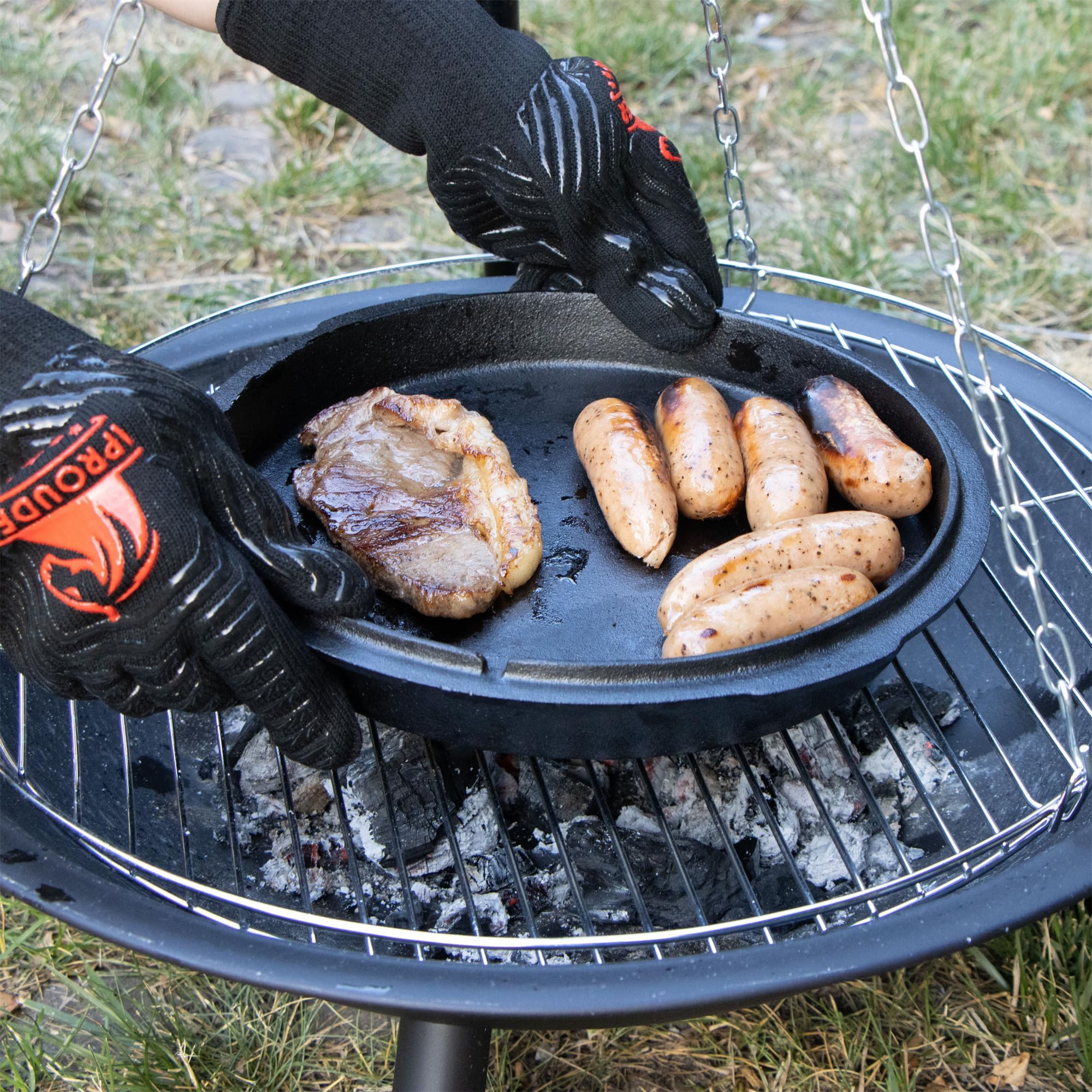 IPROUDER camping kit setup image shows complete cooking essentials.