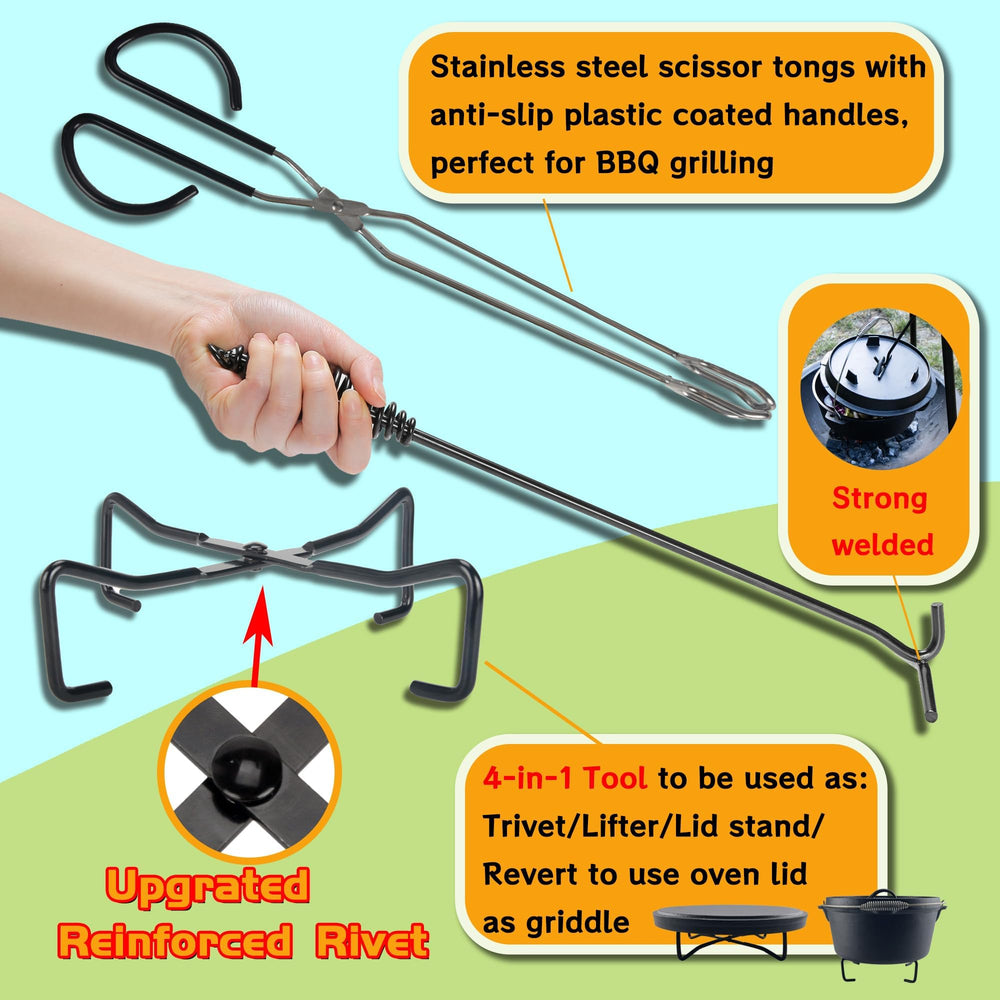 IPROUDER stainless steel tongs 16in offer sturdy, precise flipping.
