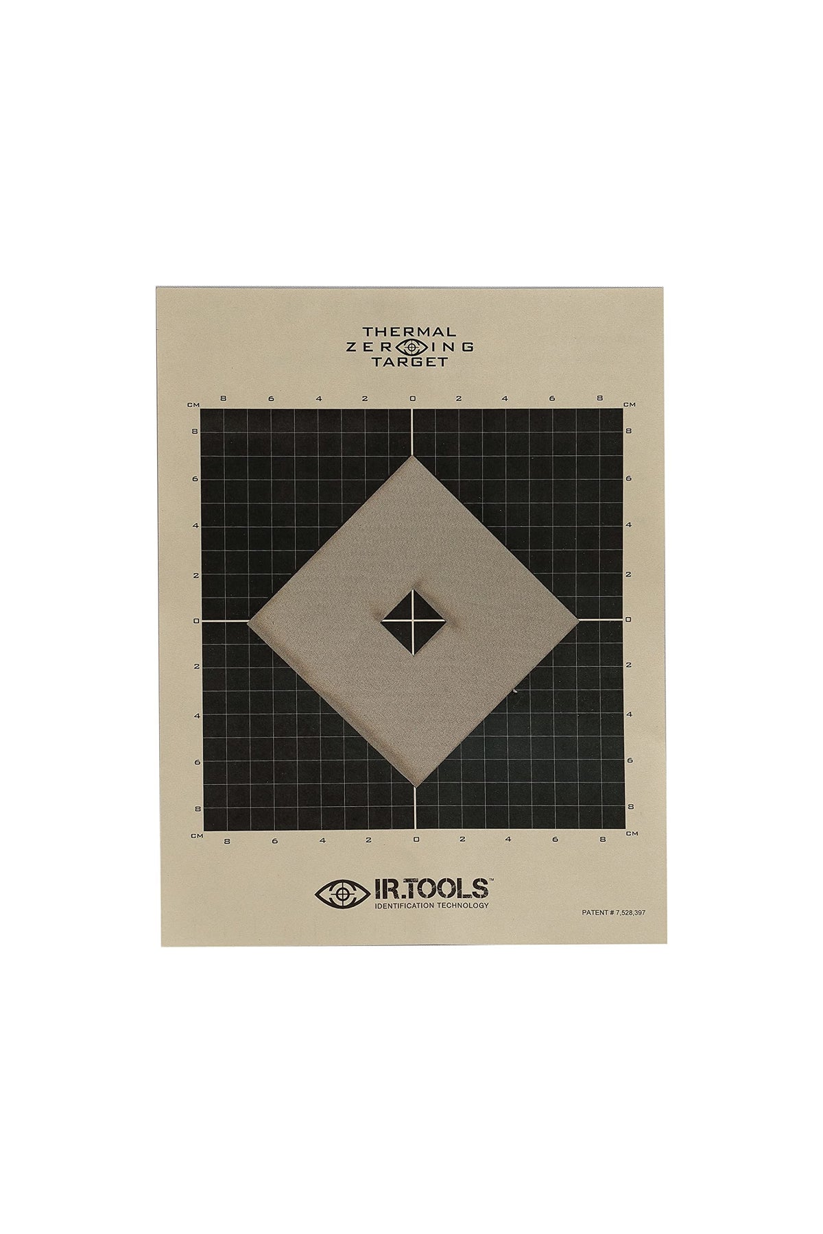 IR.Tools upright thermal target on a vertical backer enables quick zeroing at the range.
