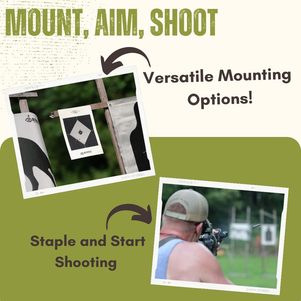 IR.Tools upright target ready for indoor or outdoor zeroing setup on any range.