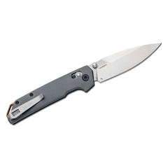 Close-up of D2 steel blade with two-tone finish